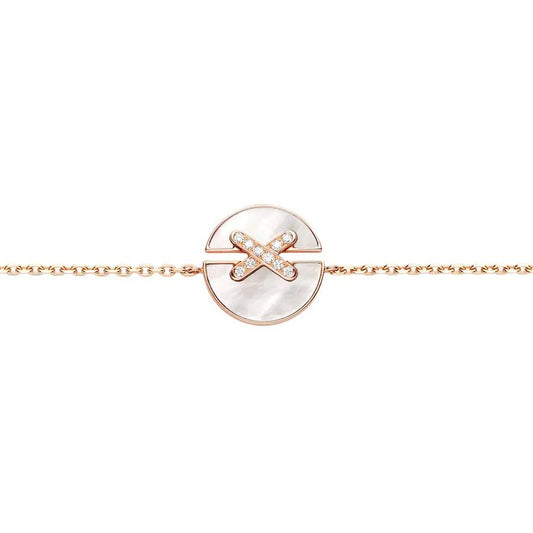 [Royal Jewellery]JEUX DE BRACELET MOP PINK GOLD DIAMONDS