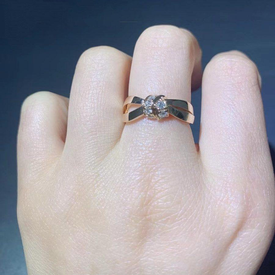 [Royal Jewellery]LIENS RING PINK GOLD DIAMOND