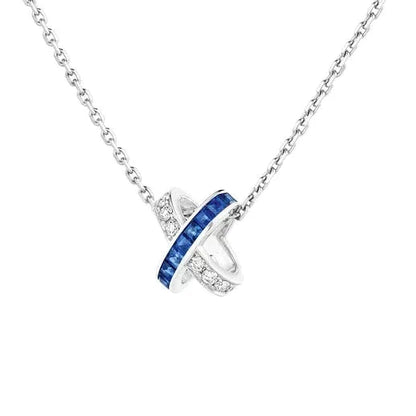 [Royal Jewellery]LIENS DIAMOND SILVER NECKLACE