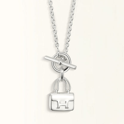 [Royal Jewellery]POP H PEDANT SILVER NECKLACE