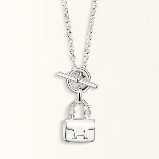 [Royal Jewellery]POP H PEDANT SILVER NECKLACE