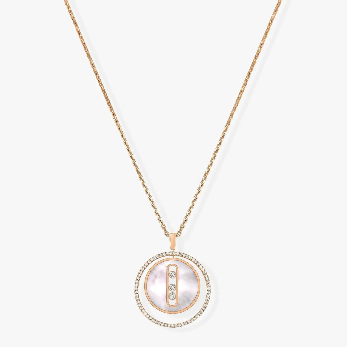 [Royal]LUCKY MOVE MM NACRE BLANCHE DIAMOND NECKLACE