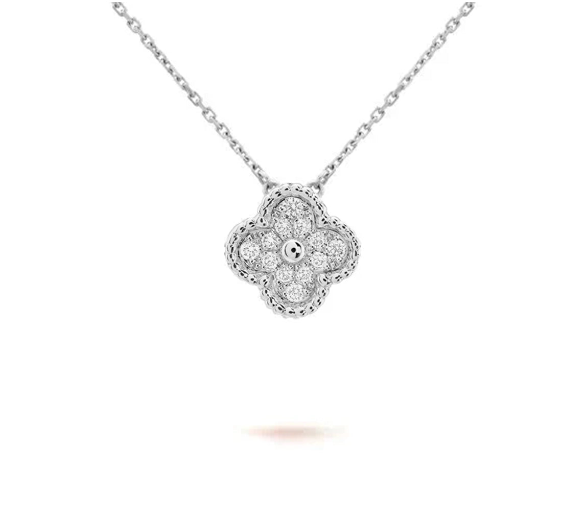 [Royal]CLOVER 15MM NECKLACE SILVER COLLECTION