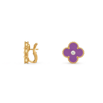 [Royal]CLOVER 15MM MOP DIAMOND EARRINGS COLLECTION