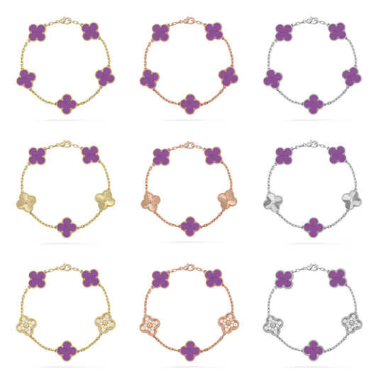 [Royal Jewellery] CLOVER 5 MOTIF VIOLET BRACELET COLLECTION