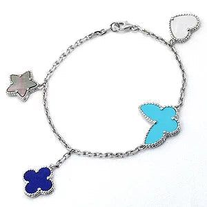 [Royal Jewellery]LUCKY SPRING SILVER BRACELET 4 MOTIF