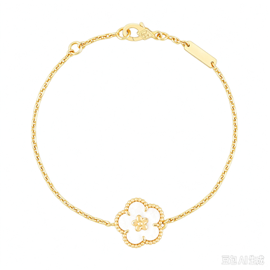 [Royal]LUCKY WHITE MOP PLUM BLOSSOM  BRACELET