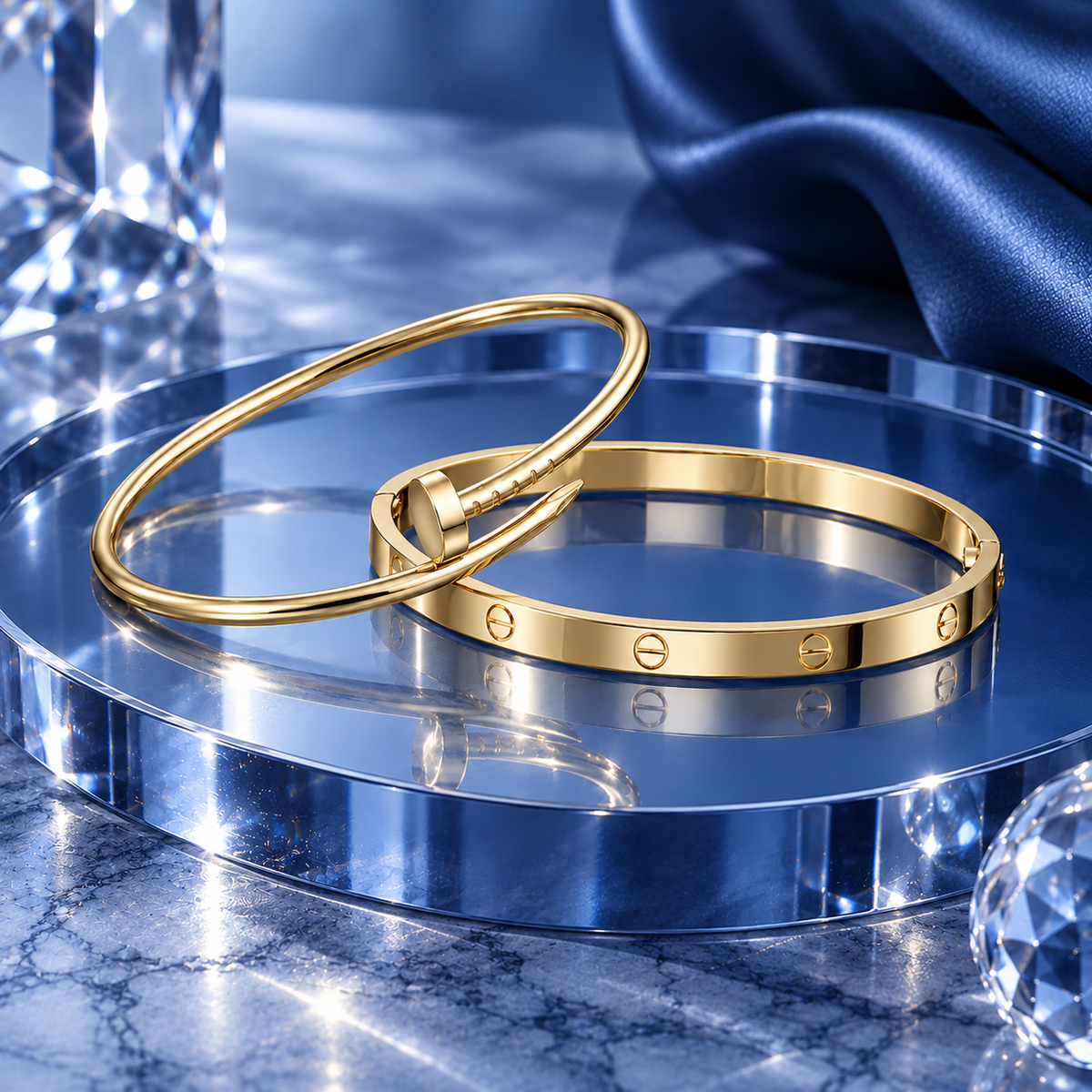 [Royal] LOVE & JUSTE Classic Bracelet Stack Set