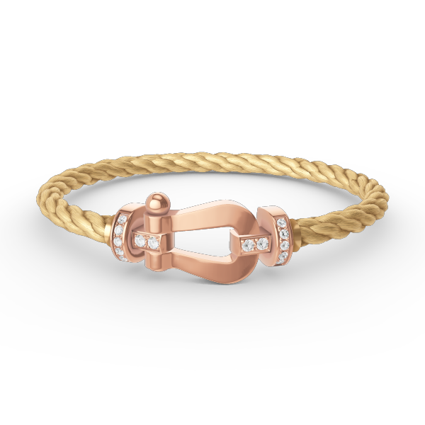[Royal Jewellery]FORCE LARGE HORSESHOE HALF DIAMOND BRACELET ROSE GOLD