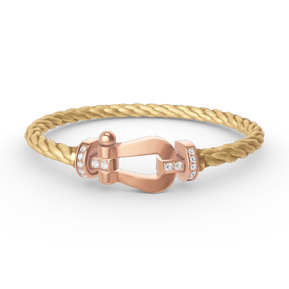 [Royal Jewellery]FORCE LARGE HORSESHOE HALF DIAMOND BRACELET ROSE GOLD