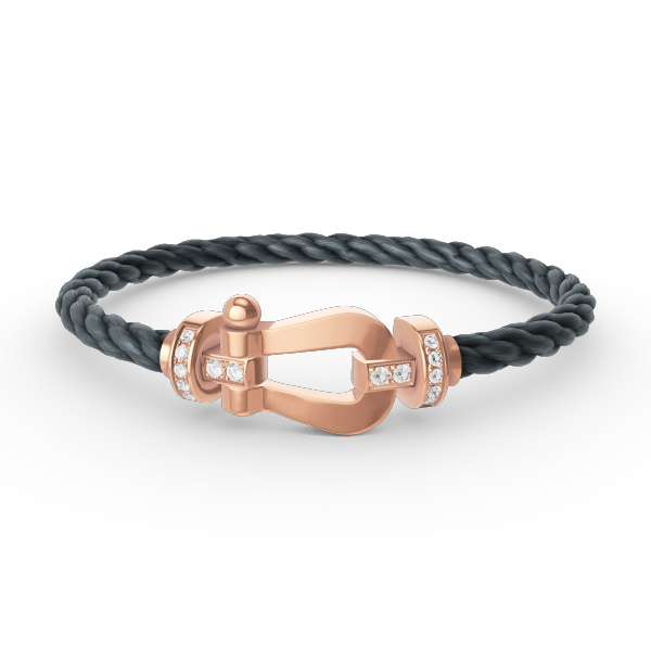 [Royal Jewellery]FORCE LARGE HORSESHOE HALF DIAMOND BRACELET ROSE GOLD