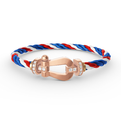 [Royal Jewellery]FORCE LARGE HORSESHOE HALF DIAMOND BRACELET ROSE GOLD