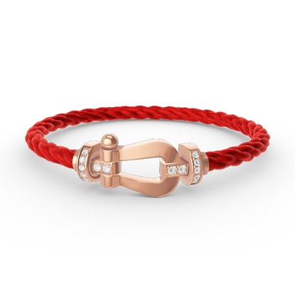 [Royal Jewellery]FORCE LARGE HORSESHOE HALF DIAMOND BRACELET ROSE GOLD