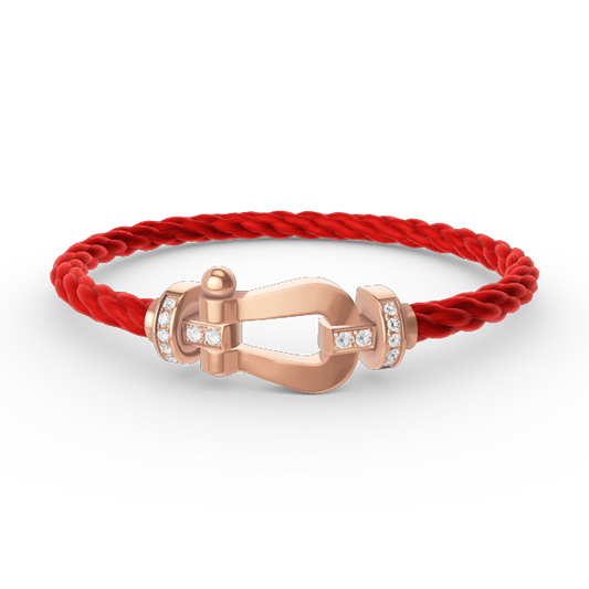 [Royal Jewellery]FORCE LARGE HORSESHOE HALF DIAMOND BRACELET ROSE GOLD
