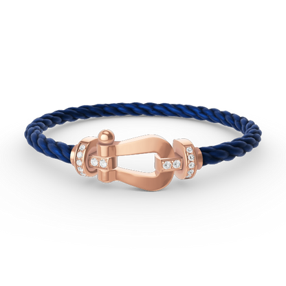 [Royal Jewellery]FORCE LARGE HORSESHOE HALF DIAMOND BRACELET ROSE GOLD