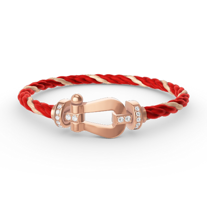 [Royal Jewellery]FORCE LARGE HORSESHOE HALF DIAMOND BRACELET ROSE GOLD