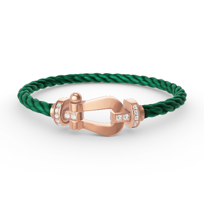 [Royal Jewellery]FORCE LARGE HORSESHOE HALF DIAMOND BRACELET ROSE GOLD