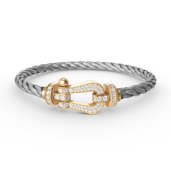 [Royal Jewellery]FORCE LARGE HORSESHOE FULL DIAMOND BRACELET GOLD