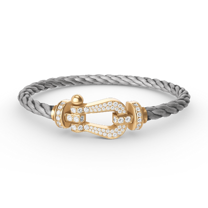 [Royal Jewellery]FORCE LARGE HORSESHOE FULL DIAMOND BRACELET GOLD