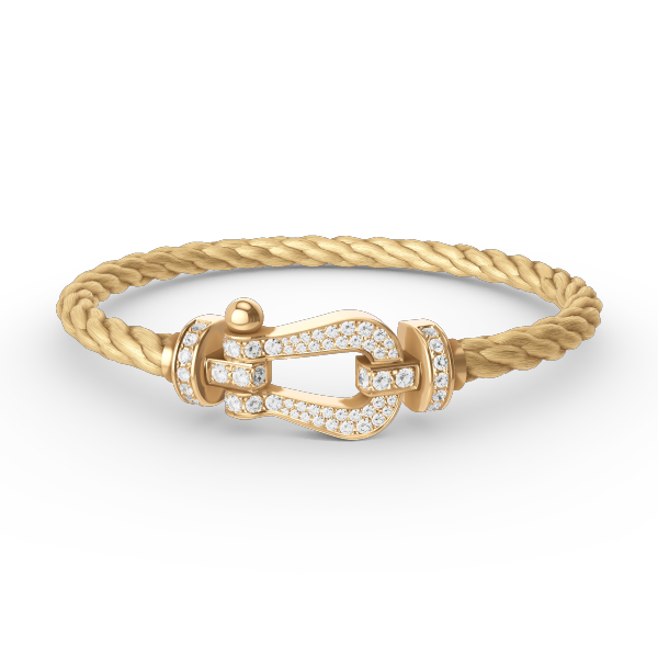 [Royal Jewellery]FORCE LARGE HORSESHOE FULL DIAMOND BRACELET GOLD