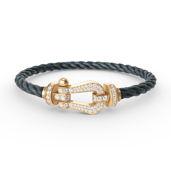 [Royal Jewellery]FORCE LARGE HORSESHOE FULL DIAMOND BRACELET GOLD