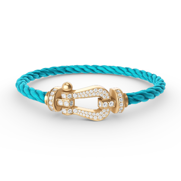 [Royal Jewellery]FORCE LARGE HORSESHOE FULL DIAMOND BRACELET GOLD