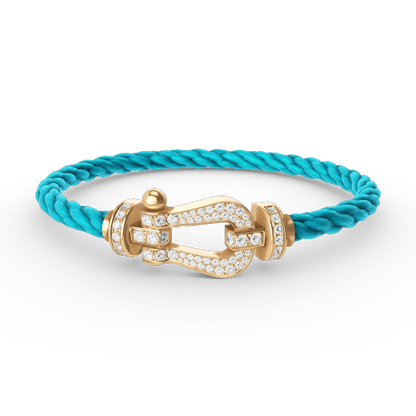 [Royal Jewellery]FORCE LARGE HORSESHOE FULL DIAMOND BRACELET GOLD