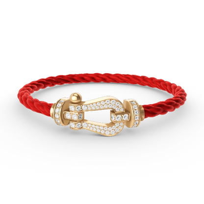 [Royal Jewellery]FORCE LARGE HORSESHOE FULL DIAMOND BRACELET GOLD
