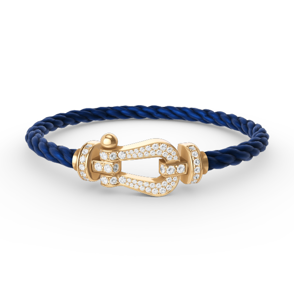 [Royal Jewellery]FORCE LARGE HORSESHOE FULL DIAMOND BRACELET GOLD