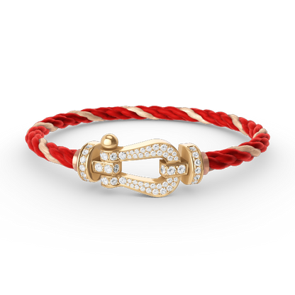 [Royal Jewellery]FORCE LARGE HORSESHOE FULL DIAMOND BRACELET GOLD