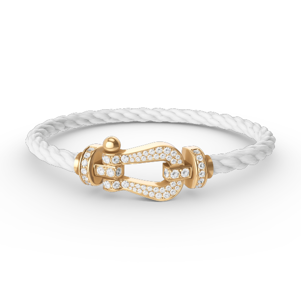 [Royal Jewellery]FORCE LARGE HORSESHOE FULL DIAMOND BRACELET GOLD