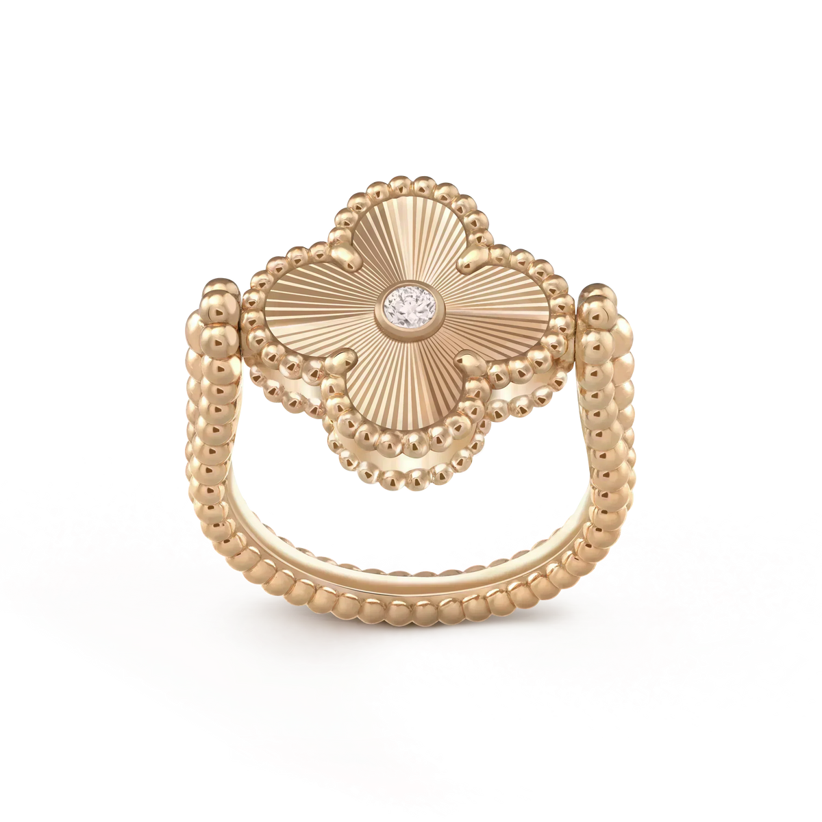 [Royal Jewellery]CLOVER RIVERSIBLE ROSE GOLD RING