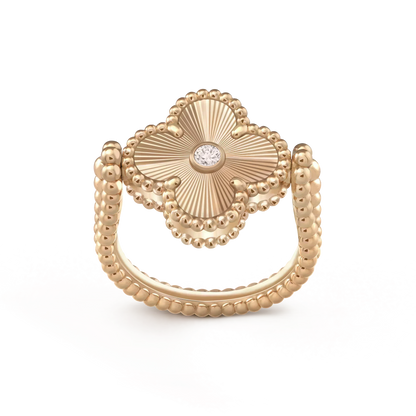 [Royal Jewellery]CLOVER RIVERSIBLE ROSE GOLD RING