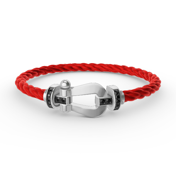 [Royal Jewellery]FORCE LARGE HORSESHOE BLACK DIAMOND BRACELET SILVER