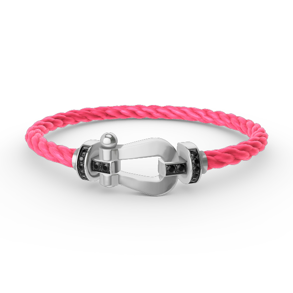 [Royal Jewellery]FORCE LARGE HORSESHOE BLACK DIAMOND BRACELET SILVER