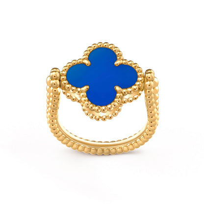 [Royal Jewellery]CLOVER RIVERSIBLE BLUE AGATE RING