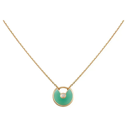 [Royal Jewellery]AMULETTE GOLD MALACHITE NECKLACE