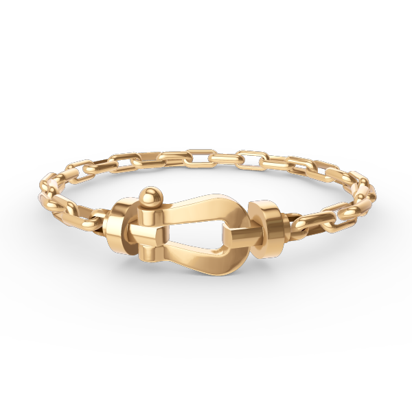 [Royal Jewellery]FORCE LARGE HORSESHOE CLASP  METAL BRACELET