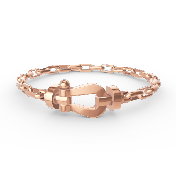 [Royal Jewellery]FORCE LARGE HORSESHOE CLASP  METAL BRACELET