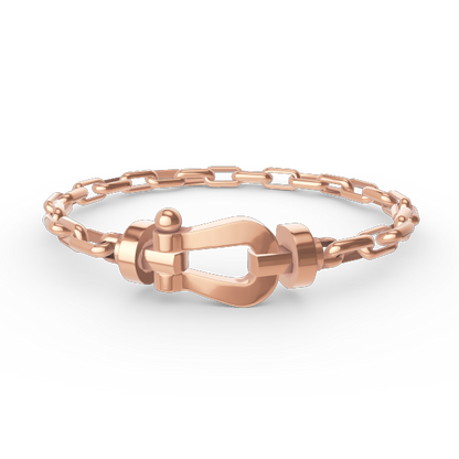 [Royal Jewellery]FORCE LARGE HORSESHOE CLASP  METAL BRACELET