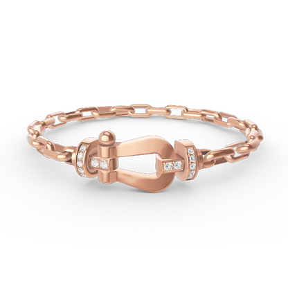 [Royal Jewellery]FORCE LARGE HORSESHOE CLASP  METAL BRACELET