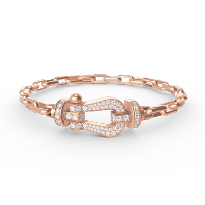 [Royal Jewellery]FORCE LARGE HORSESHOE CLASP  METAL BRACELET