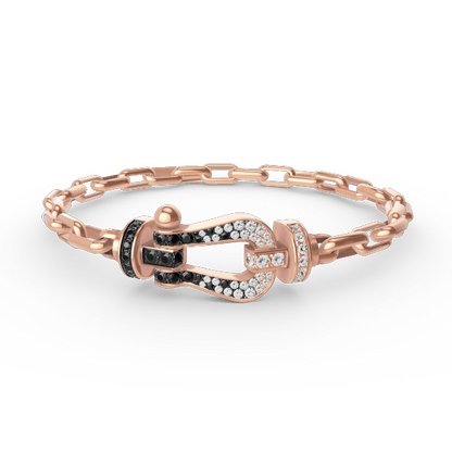 [Royal Jewellery]FORCE LARGE HORSESHOE CLASP  METAL BRACELET