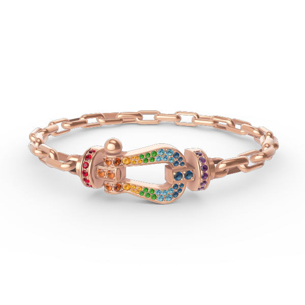 [Royal Jewellery]FORCE LARGE HORSESHOE CLASP  METAL BRACELET