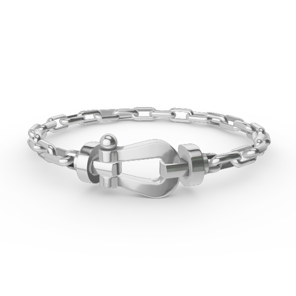 [Royal Jewellery]FORCE LARGE HORSESHOE CLASP  METAL BRACELET