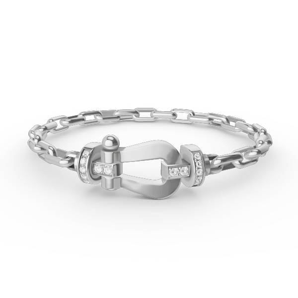 [Royal Jewellery]FORCE LARGE HORSESHOE CLASP  METAL BRACELET