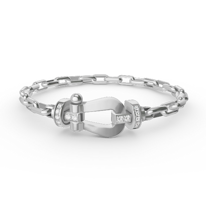 [Royal Jewellery]FORCE LARGE HORSESHOE CLASP  METAL BRACELET