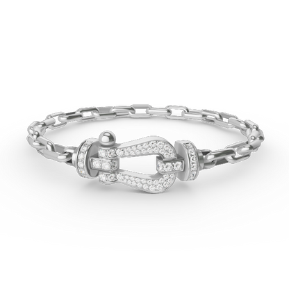 [Royal Jewellery]FORCE LARGE HORSESHOE CLASP  METAL BRACELET