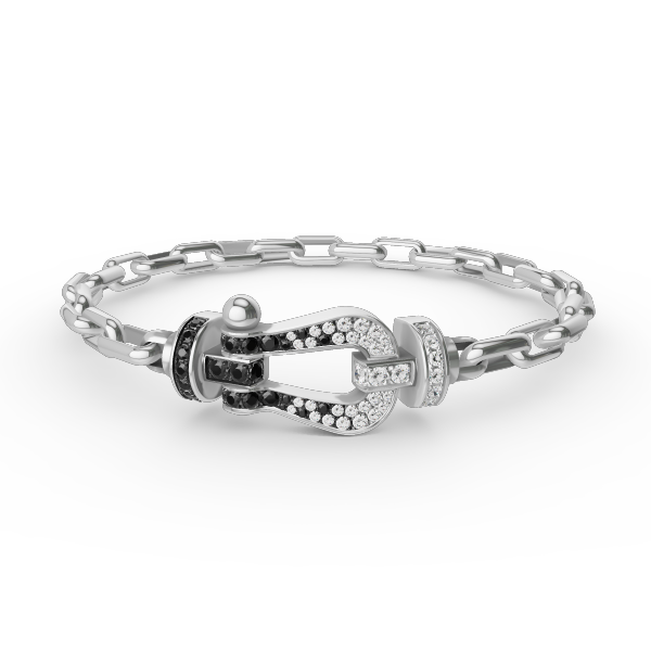 [Royal Jewellery]FORCE LARGE HORSESHOE CLASP  METAL BRACELET