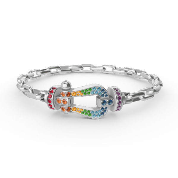[Royal Jewellery]FORCE LARGE HORSESHOE CLASP  METAL BRACELET